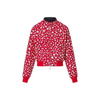 LOUIS VUITTON X Yayoi Kusama Reversible Infinity Dots Bomber Jacket Rouge Vif/Red/White