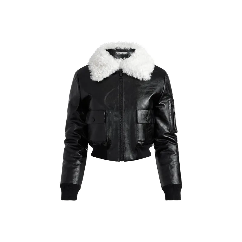 ALICE+OLIVIA Willard Faux fur Collar Jacket-0