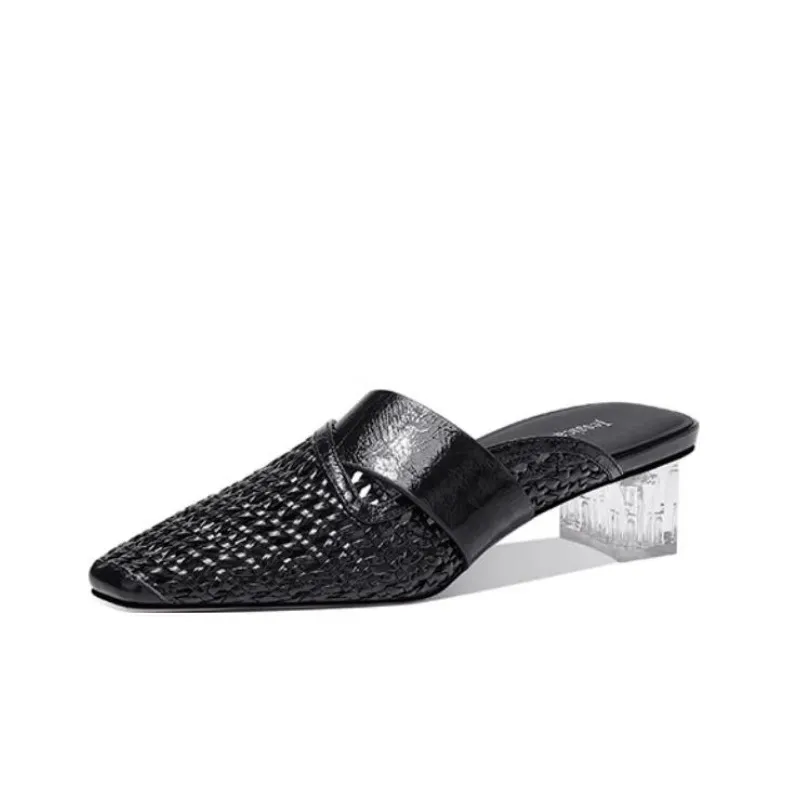 JESSICA SOPHIA Rubber Sole Cut Out Abrasion Resistant Slip Resistant Closed Toe Slippers Women's-7