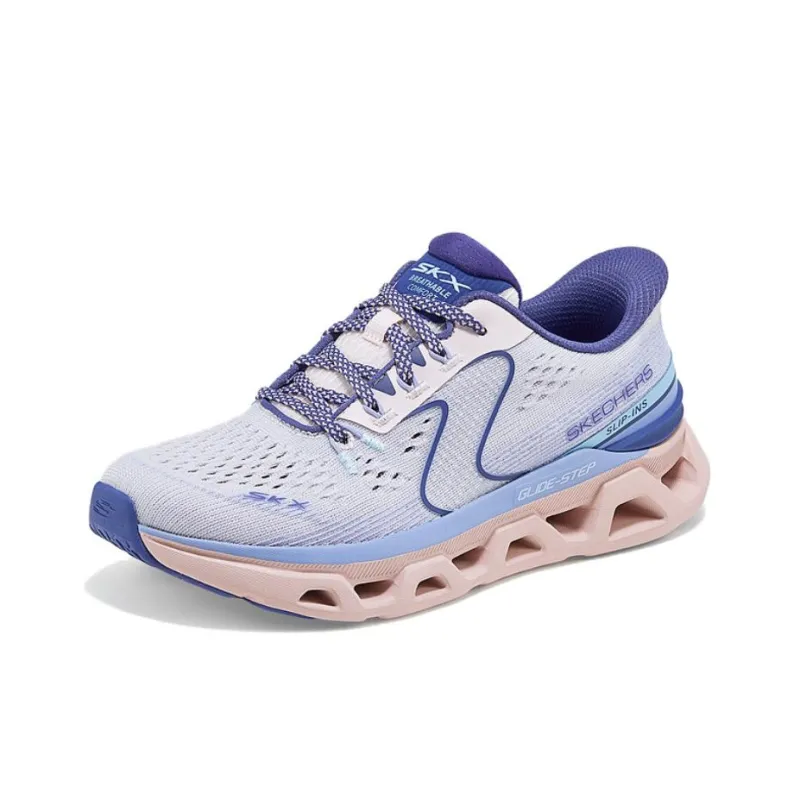 Skechers SPORT WOMENS Anti Slip Wear Resistant Low Top Casual Shoes Women's Pink Blue-1