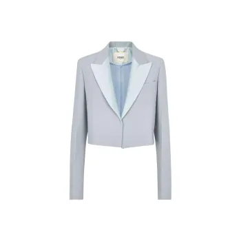 FENDI Cropped Single Breasted Blazer
