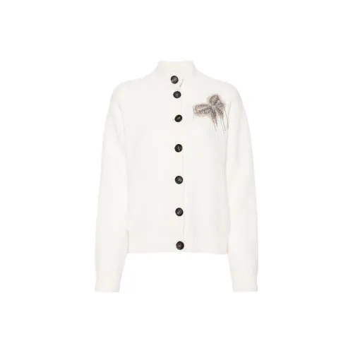 Brunello Cucinelli High-Neck Button-Up Cardigan