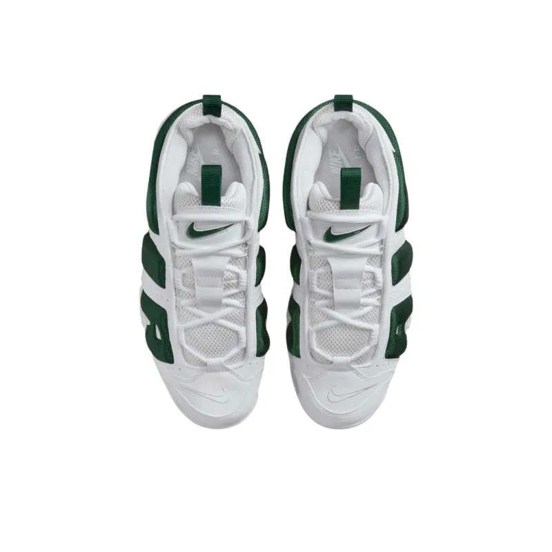 Nike Air More Uptempo Anti Slip Wear Resistant Low Top Vintage Basketball Shoes Unisex White Green-2