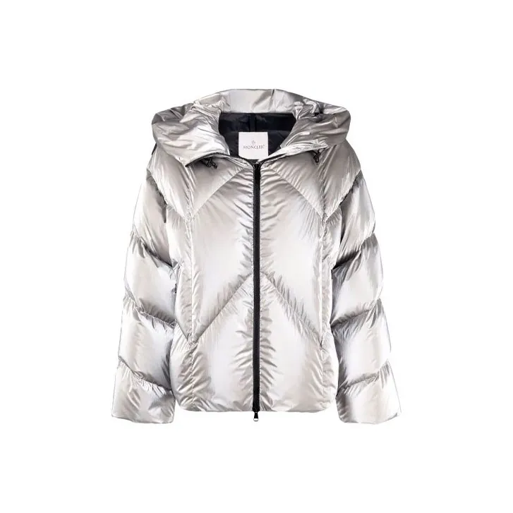 Moncler Frele Short Down Jacket Coat 'Silver'-0