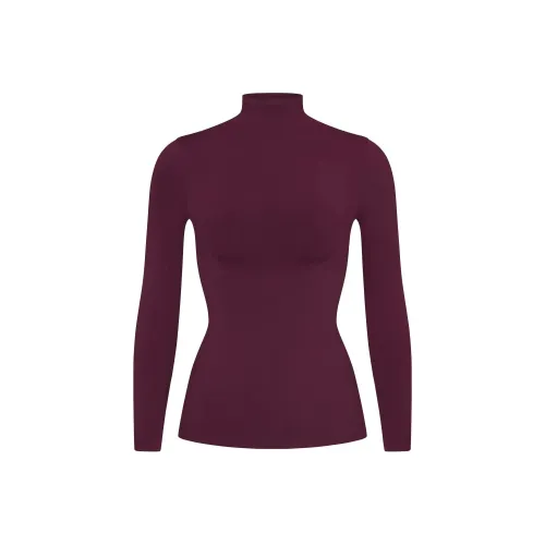 SKIMS T-Shirt Women's DEEP BERRY/Deep Berry Red