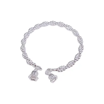 HAOYINFANG 999 Fine Silver Bangles Women's