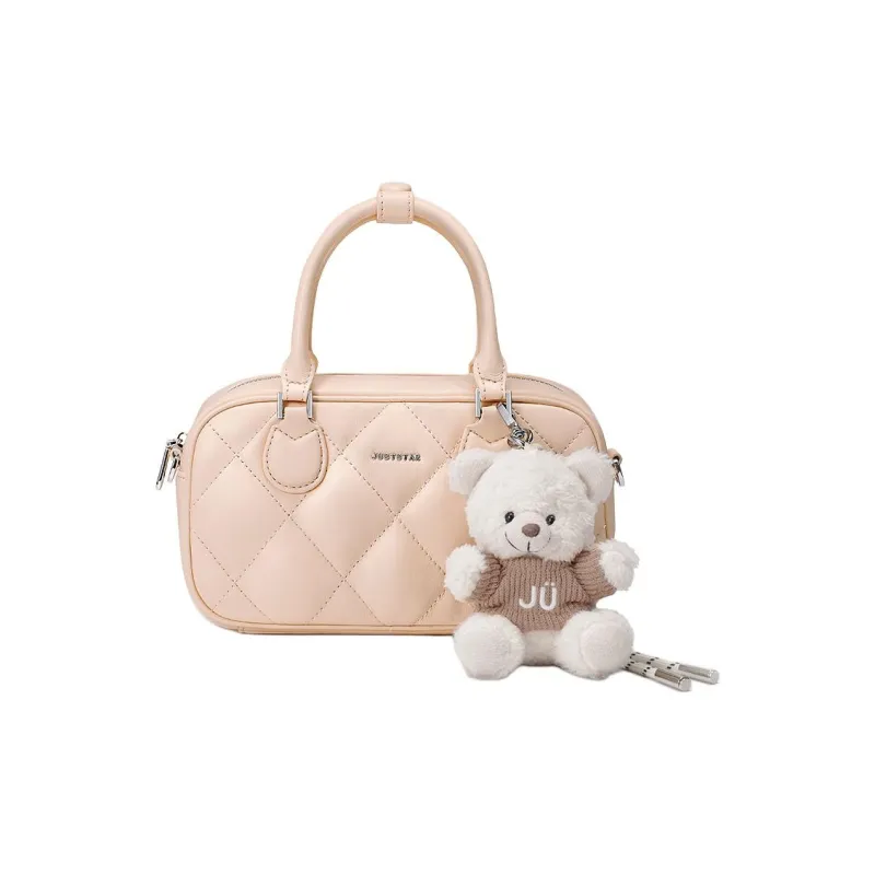 JUST STAR Synthetic Leather Small Square Bag, Shoulder Bag, Crossbody Bag, Handbag Trumpets Women's White/Black-7