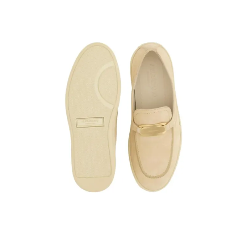 FERRAGAMO Vara Casual Single Shoes Women's Beige-4