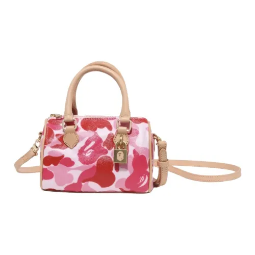 A BATHING APE PVC Shoulder Bag, Crossbody Bag, Handbag Mini Women's Pink/Green