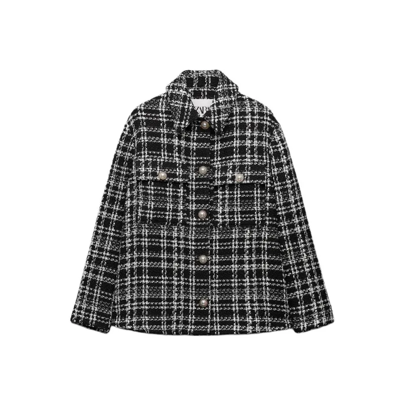 ZARA Jackets Coats Women's Black-0