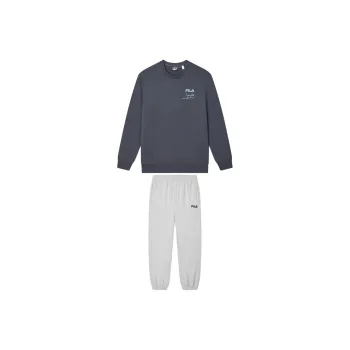 FILA Casual Sportswear Men Wall Mud Gray+Cloud Mist Heather Gray