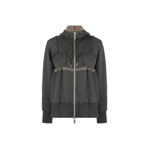 Sacai Sponge Sweat Zip Up Blouson 'Grey'