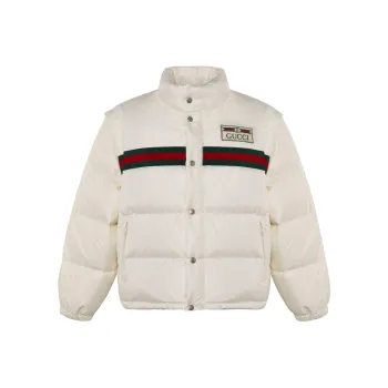 GUCCI Padded Bomber Jacket With Web 'White'