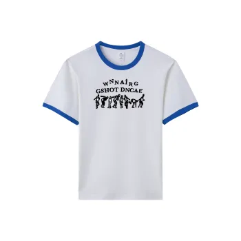 TEME T Shirt Women's White & Klein Blue