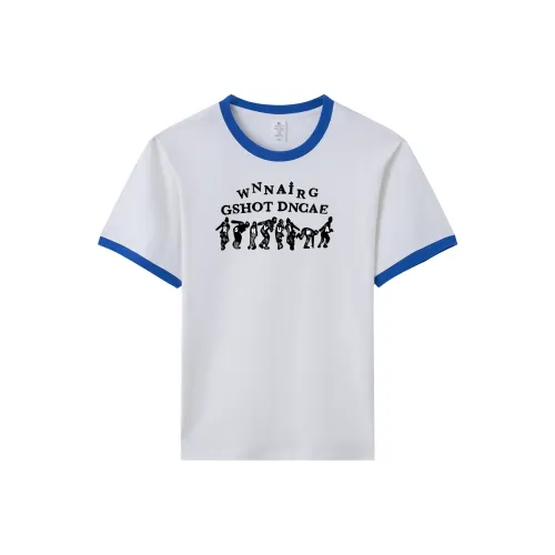 TEME T Shirt Women's White & Klein Blue