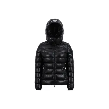 Moncler Bady Hooded Shiny Full Zip Jacket 'Black'
