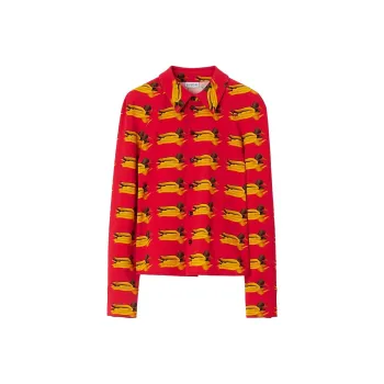 Burberry Monogram Pattern Long Sleeved Shirt
