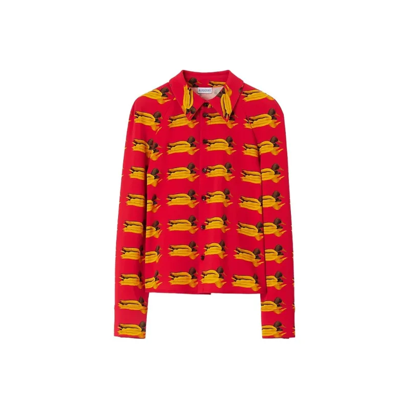 Burberry Monogram Pattern Long Sleeved Shirt-0