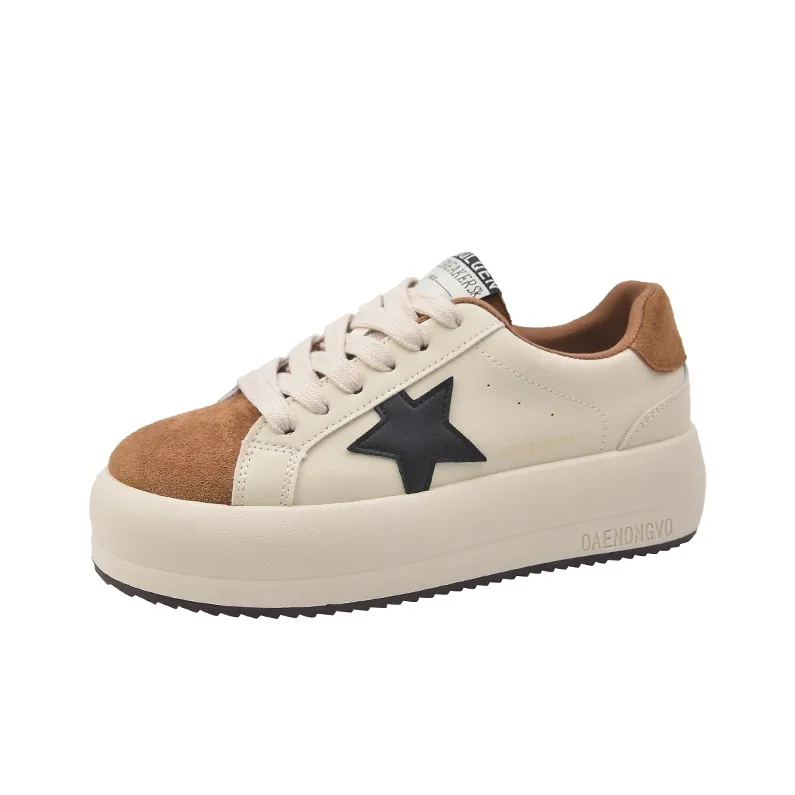 Nrillo Slip Resistant Cushioning Height Increasing Low Top Skateboard Shoes Women's-5
