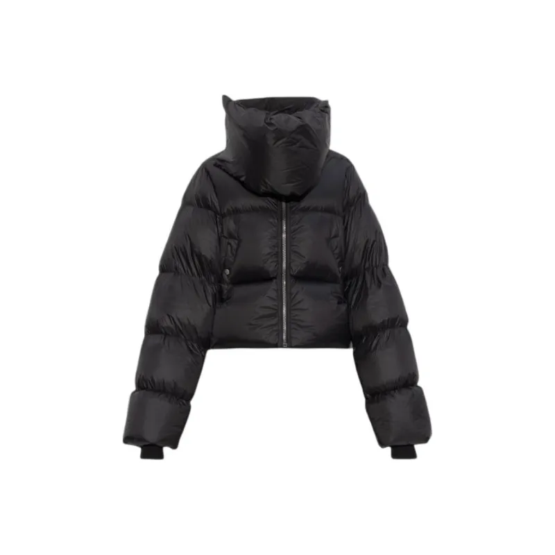RICK OWENS Funnel Neck Jacket 'Black'-0