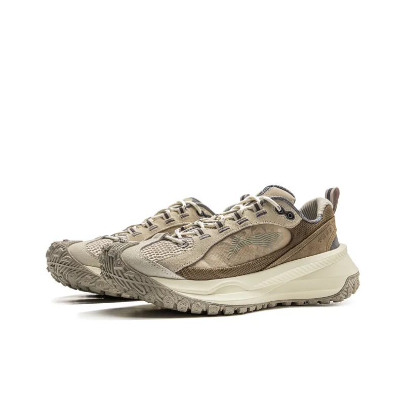 LiNing Anti Slip Wear Resistant Low Top Casual Shoes Unisex Gray Brown-2