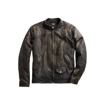 Ralph Lauren Leather Jacket Men's Black