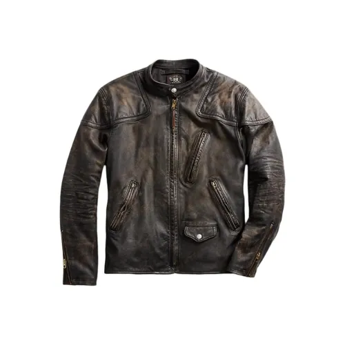 Ralph Lauren Leather Jacket Men's Black