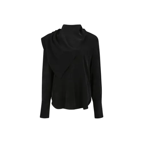 YCH FW24 SCARF DETAILED BLOUSE Shirt Women's Black