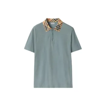 Burberry Checked collar Polo Shirt