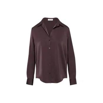 ARITZIA Babaton Salma Satin Shirt Shirt Women's Deep Currant Red