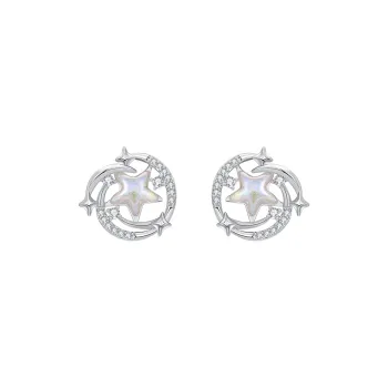 Lady Go S925 Silver Stud Earrings Women's