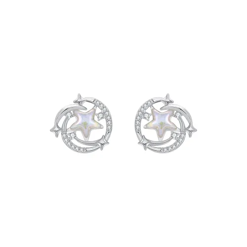 Lady Go S925 Silver Stud Earrings Women's