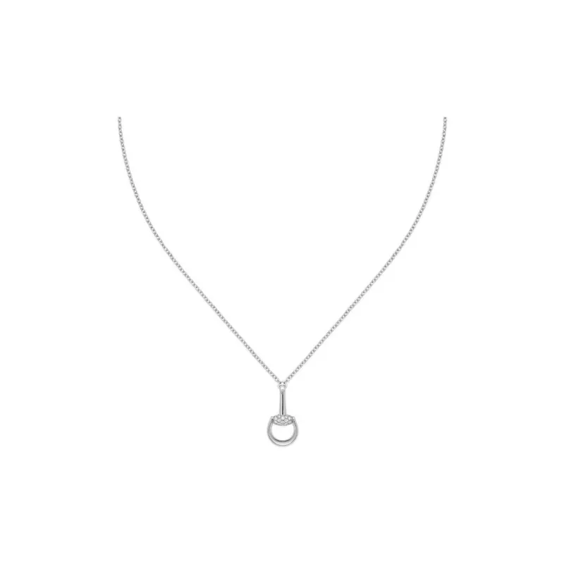 GUCCI 18K White Gold Necklaces Unisex Silver-0