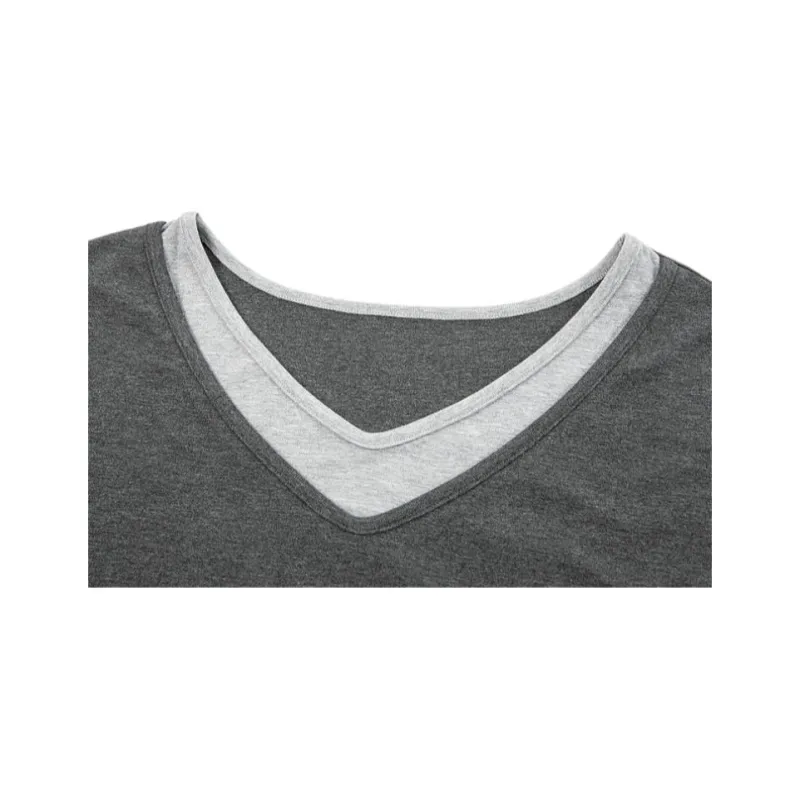 Mo Han Yi Mei T Shirt Women's Light Gray & Dark Gray-0