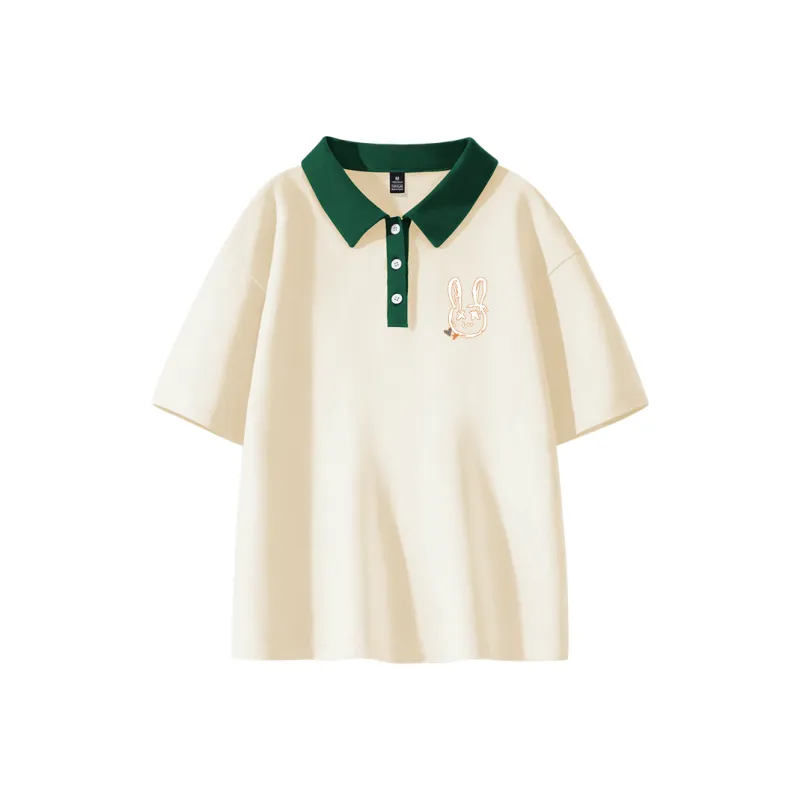 Cotton Polo Shirts Women's-4