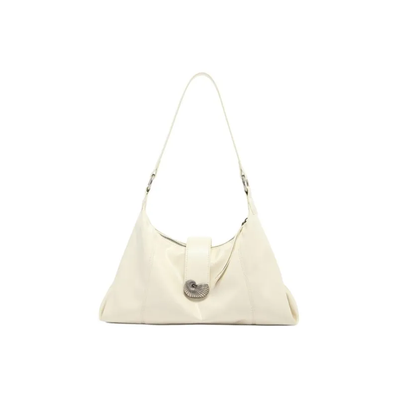 MICOCAH PU Shoulder Bag Women's Coconut Milk White/Chestnut Zongzi/Berry Black-0