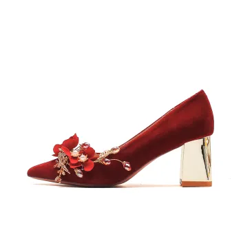 KATHRYN WILSON Chunky Heel High Heels Women's Red