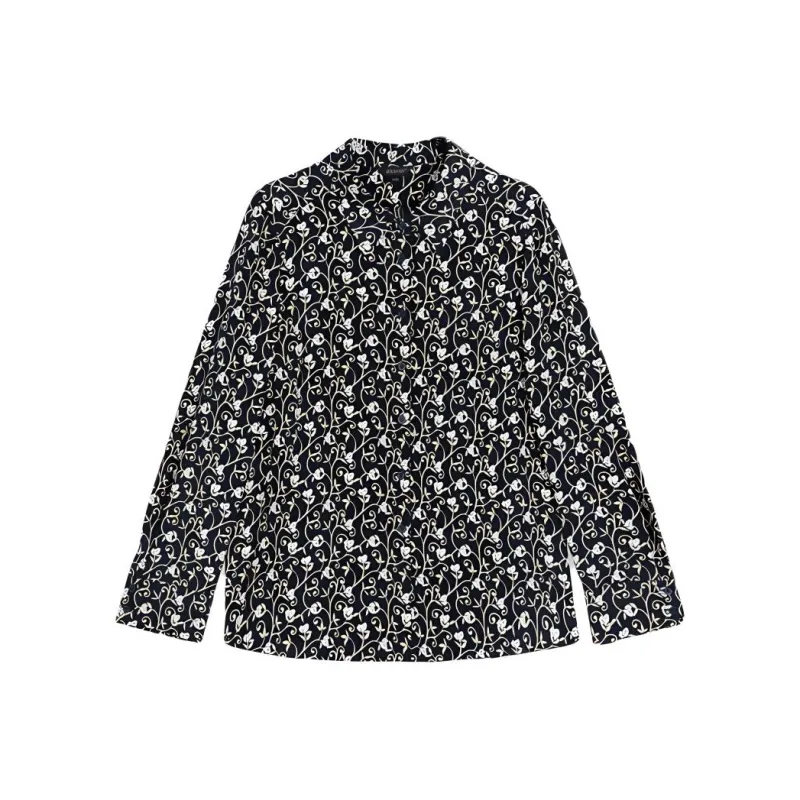 Yiner Shirts Women's Navy Blue-0