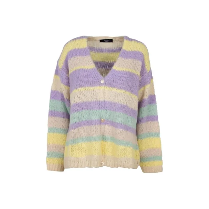 WEEKEND MaxMara V Neck Striped Cardigan-0