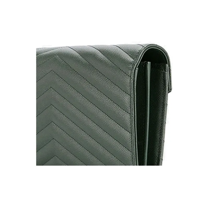 SAINT LAURENT Quilting Grain Embossed Cow Leather Chain Wallet, Shoulder Bag, Crossbody Bag Women's Jasper-2