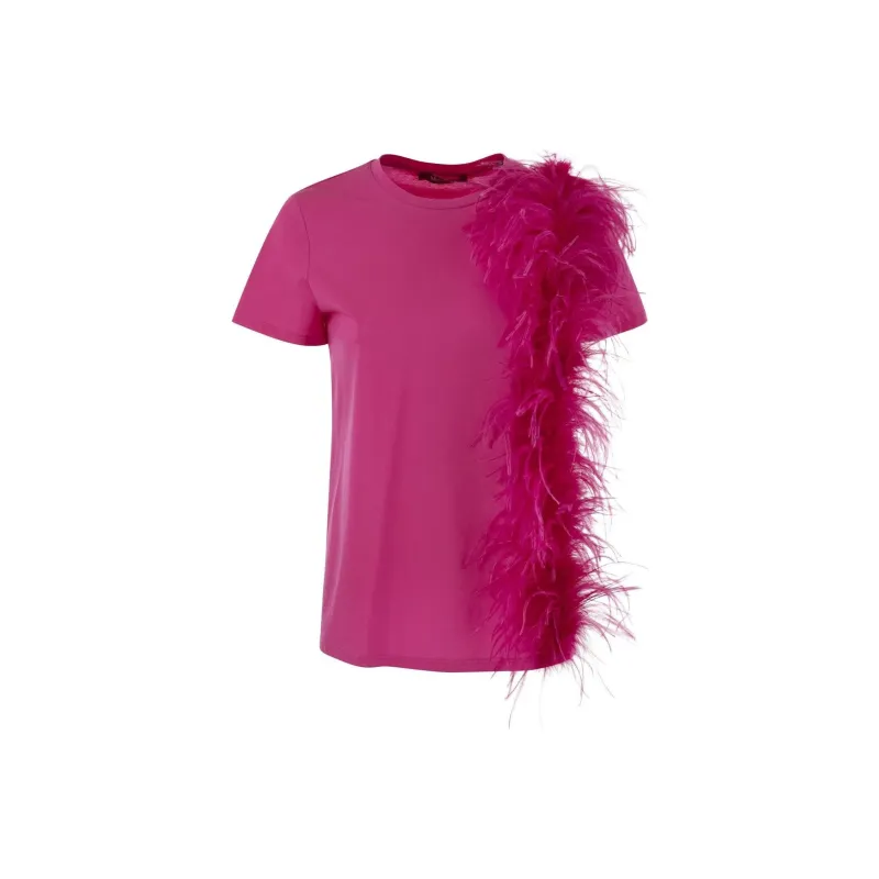 MaxMara Studio Feather Detailed Crewneck T-Shirt-0