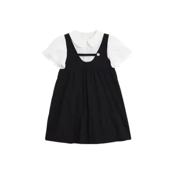 Flowers In Water Short Sleeved Dress Women's Image Color