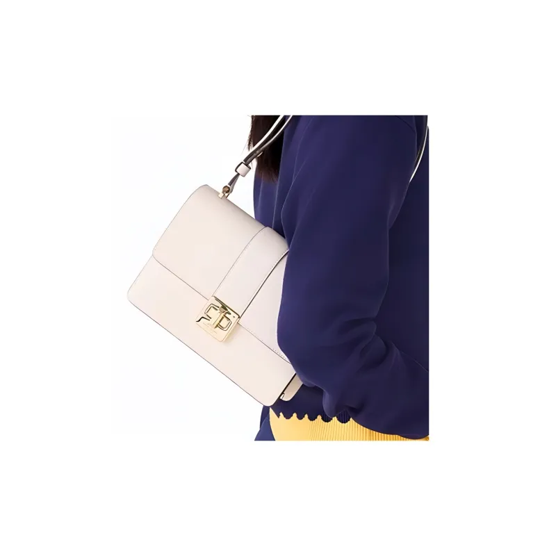 Kate Spade Cow Split Leather Shoulder Bag Small Size Women's White-3