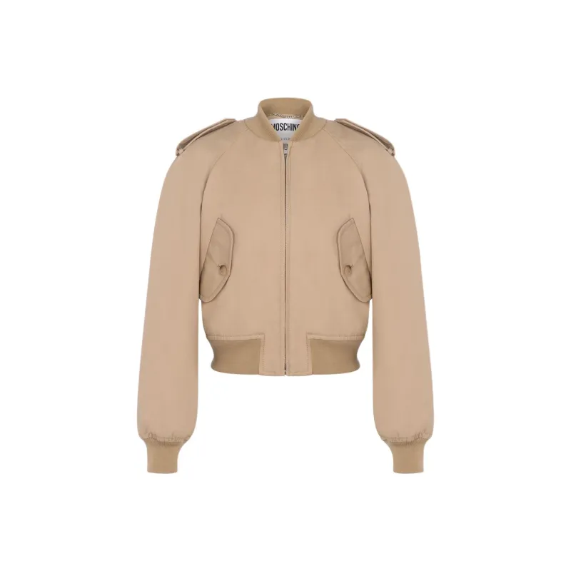 MOSCHINO Raglan-sleeve Cropped Bomber Jacket-0