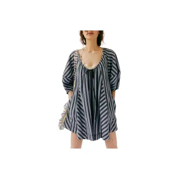 FREE PEOPLE Bop Around Romper Bodysuits Women's Black Combo/Black Combo