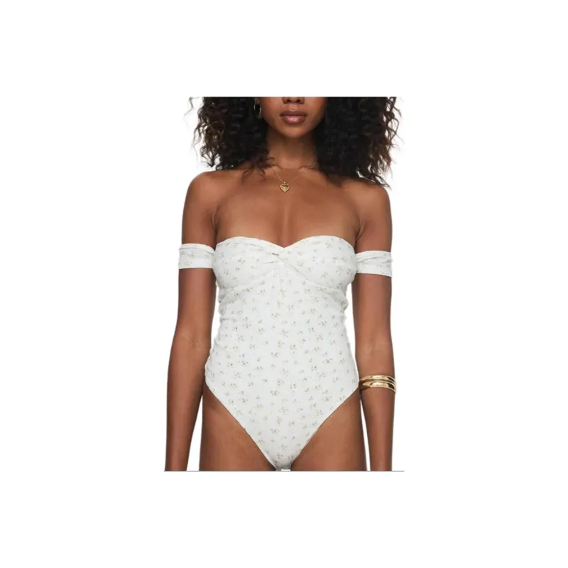 PRINCESS POLLY EZRAH BODYSUIT Bodysuits Women's White Floral-0