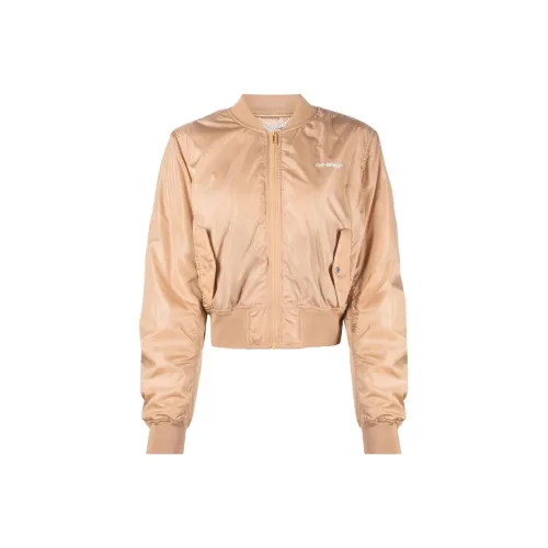 OFF WHITE Striped Logo Bomber Jacket