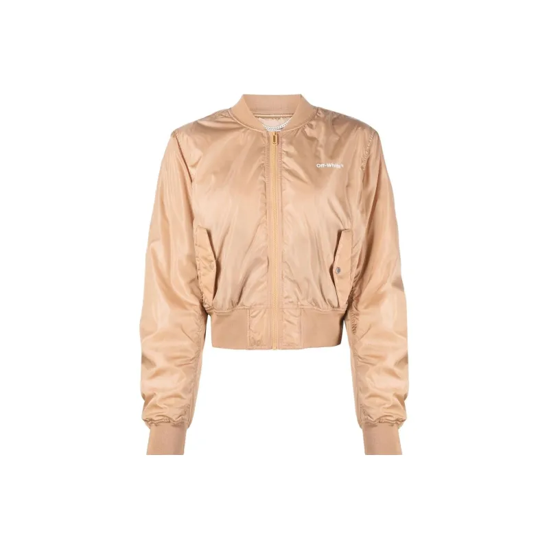 OFF-WHITE Striped Logo Bomber Jacket-0