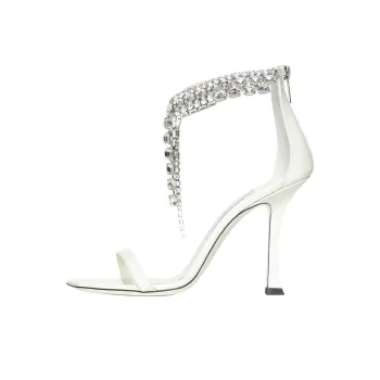 Jimmy Choo 100 Verity Embellished Strap Heeled Sandals Women's