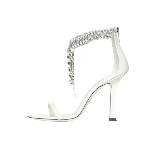 Jimmy Choo One Strap Sandals Women's Ivory White